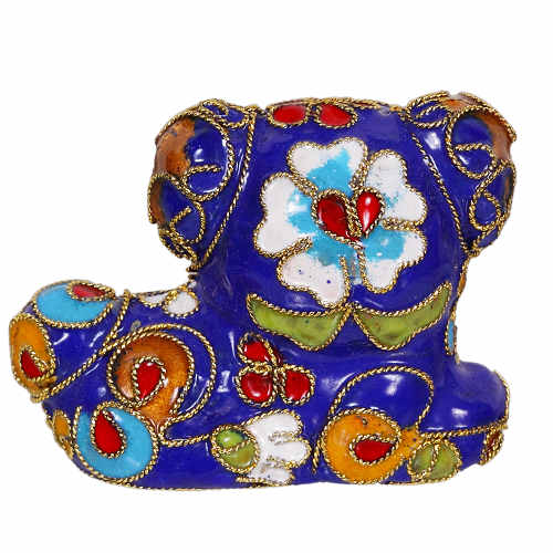 Hund S, Deko, Ziergegenstände, Cloisonne Emaille, Tierfigur,6282
